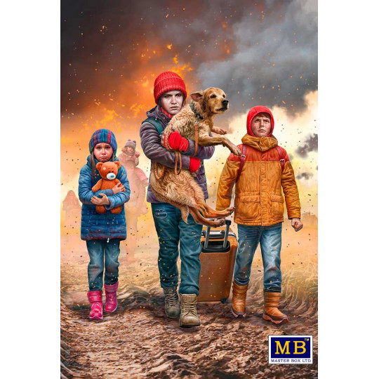Guerre Russie/Ukraine n°5, Réfugiés 1/35 MasterBox